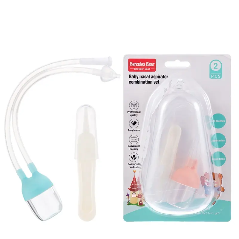 Aspirador nasal de tubo de bebê OEM por atacado, aspirador nasal para bebês, aspirador nasal líquido, ferramentas de limpeza e cuidados com a cavidade nasal