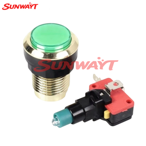 Botón Pulsador Arcade de 32mm Chapado en Oro con LED de 12V, Venta Caliente de Fábrica - Product Image 4