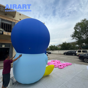 Mascotte de <span class=keywords><strong>poule</strong></span> géante de 4 m de haut pour les enfants, décoration de <span class=keywords><strong>parc</strong></span>, activité de pelouse, ballon de pingouin gonflable personnalisé - Product Image 2