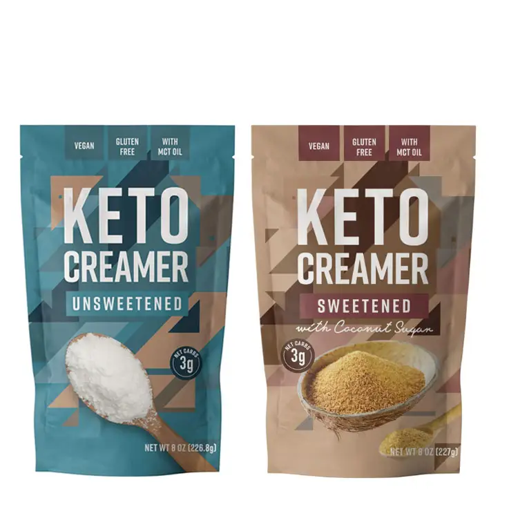 Kustomisasi Label Creamer kopi Keto dengan bubuk Minyak MCT creamer non-susu untuk mempertahankan energi