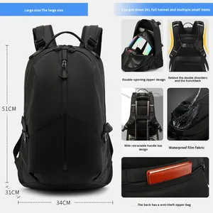 HESHI Unisex gran capacidad impermeable casco completo bolsa de almacenamiento motocicleta Rider Gear mochila para ciclismo bolsas - Product Image 4