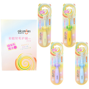 OkSmiles Brosse à dents à poils doux pour enfants de 2 à 12 ans Brosse à dents manuelle de haute qualité avec design à poils moelleux - Product Image 2
