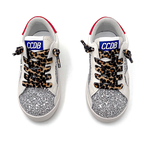 Scarpe Sportive per Bambine con Design in <span class=keywords><strong>Pizzo</strong></span> Leopardato, Calzature Casual Bianche per Bambini, <span class=keywords><strong>Sneakers</strong></span> alla Moda per Neonati e Bambini - Product Image 4