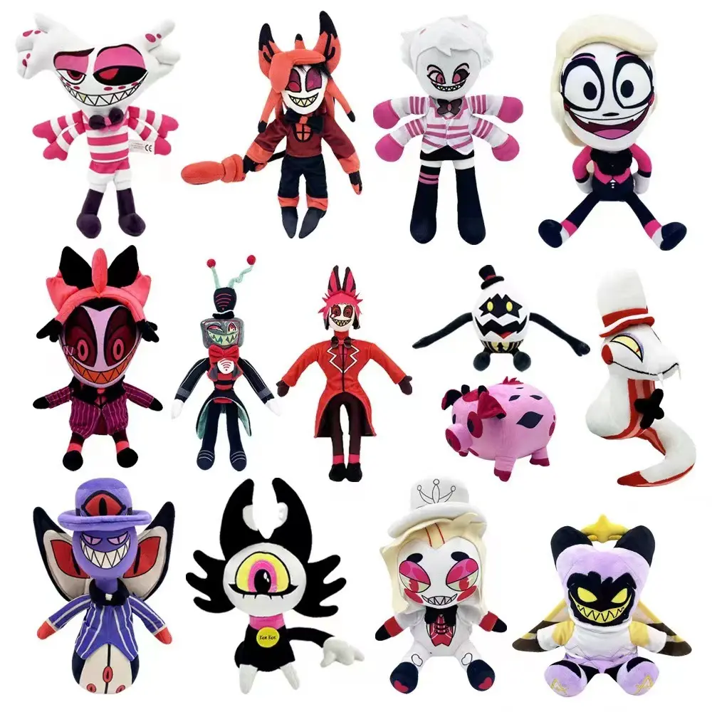 Nuova vendita calda Alastor Hazbin Hotel peluche gioco Anime Hazbin Hotel Figure bambole