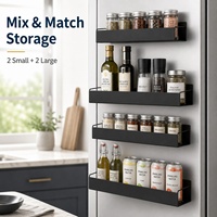 Étagère Murale Magnétique en Métal pour Réfrigérateur, Organisateur de Rangement de Cuisine Robuste et Moderne pour Épices et Condiments