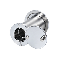 Viseur de porte grand angle en acier inoxydable avec verre optique antivol pour la sécurité de la porte d'entrée