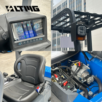 Chariot élévateur à fourche électrique au lithium LTMG 4 tonnes 80V avec batterie à tirage latéral FB40 4000kg, chariot élévateur contrepoids à 4 roues avec chargeur rapide