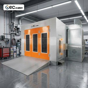 Cabine de peinture avec <span class=keywords><strong>rampe</strong></span> d'accès intégrée, chauffage électrique/diesel et éclairage <span class=keywords><strong>LED</strong></span>, cabine de pulvérisation personnalisée - Product Image 4