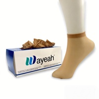 2 paires de chaussettes jetables hygiéniques de longueur naturelle pour femmes, pour essayer les chaussures, Wayeah SS-0113