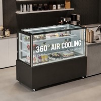 Vitrine Réfrigérée pour Gâteaux à Angle Droit de 0,9 m, 1,2 m, 1,5 m, 1,8 m de Large avec Refroidissement par Air pour Pâtisserie