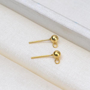 Composants de bijoux tendance 3184, boucles d'oreilles pendantes longues en argent S925, boule courte, perle pour femme, accessoires de bricolage - Product Image 3