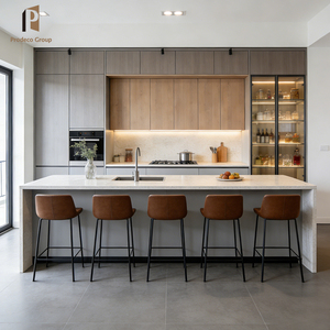 Modern White Kitchen <strong>Cabinet</strong> Set Simple Design Small Kitchen Use Full Set Installation Kitchen <strong>Cabinets</strong> - Product Image 3