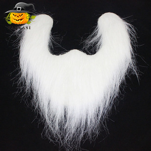 Accesorio de disfraz de barba blanca de poliéster para Halloween, Navidad y mascaradas - Product Image 2