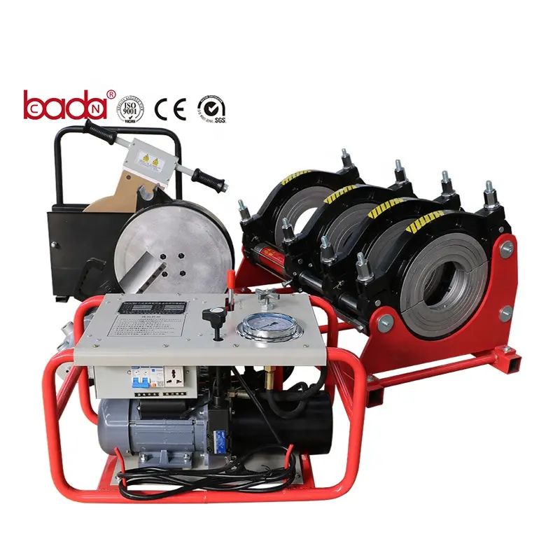 BADA manufacture 355 hdpe electric fusion equipment butt fusion welding machine hdpe 90-355 pe pipe butt welding machine