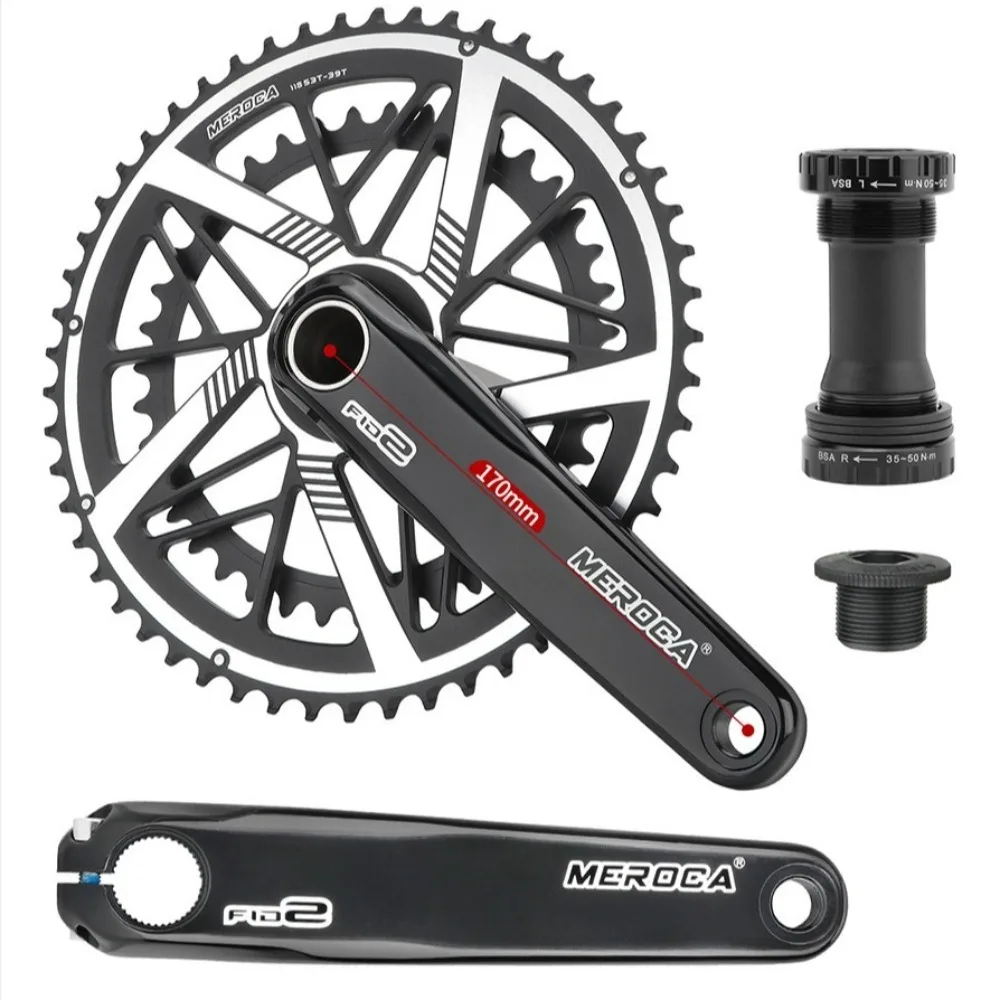 MEROCA BMX道路自転車クランクセット50-34T/52-36T/53-39T 9/10/11