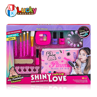 Ensemble de maquillage de jeu lavable véritable pour princesse Kit de maquillage pour enfants pour filles Ensemble de maquillage avec sac