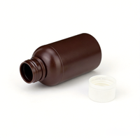 Bouteille graduée en HDPE brun opaque de 100 ml avec bouchon à vis, bouteille en plastique opaque pour l'emballage de liquides chimiques sensibles en laboratoire
