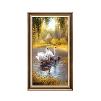 Peinture décorative de style américain sur toile huilée, de haute qualité, rectangulaire, contrôle acoustique, détection, murale pour hôtels