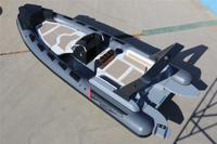 Meilleure vente Bateau pneumatique à coque rigide double en fibre de verre de 7,6 m (25 pieds) pour la pêche, le rafting, le yacht de luxe