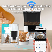 Distributeur automatique de nourriture pour animaux de compagnie, moderne, portable, en plastique durable, contrôlé par application, intelligent, à piles, pour intérieur