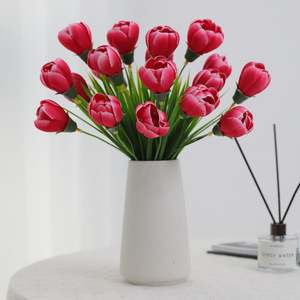 Handmade 6-Head <strong>Tulip</strong> Artificial Bouquet Living Room <strong>Table</strong> Decoration with Cross-Border Arrangements Flower Ornaments - Product Image 3
