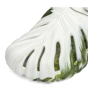 <span class=keywords><strong>Sabots</strong></span> en EVA marbré pour hommes, sandales côtelées futuristes, vert et blanc tourbillonnant, chaussures Techwear, claquettes de jardin à sangle réglable, vente en gros - Product Image 4