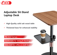 Plateforme de pupitre métallique réglable en hauteur, support pour ordinateur portable, table de réception de mariage, organisateur sur pied peu encombrant