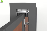 Dernières conceptions de porte principale avec porte tournante coulissante Sculpture en aluminium porte de Train portes d'allée