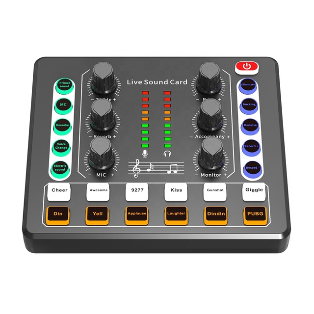M8 Sound Card Audio Interface Music Studio Recording Updated V8 Sound Card Podcast Mixer Professional Podcasting Equipment