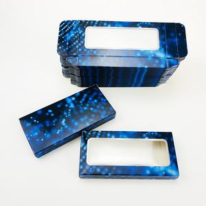 Boîte à cils en carton rose pour outils de beauté, impression UV, logo personnalisé, jetable, longue durée, avec fenêtre en forme de cœur, vente en gros - Product Image 2