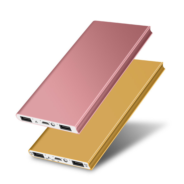 Wholesale Ultra-Thin Aluminum Alloy Power Bank 10W Fast Charging High-Capacity Lithium Power Station Customizable Logo