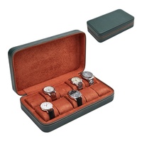 Boîte de rangement pour montres de luxe en similicuir PU avec fermeture éclair, 10 emplacements, logo personnalisé, coffret de collection de montres