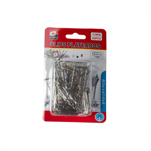 Clips en papier argentés Erpsl 33 mm 80 pièces pour usage de bureau de haute qualité - Product Image 2