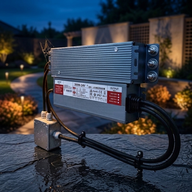 IP67 Waterproof Aluminum Case Transformer for Outdoor Use 200W 110-265V AC to DC 12V/24V 100% Full-Power 2-Year Warranty