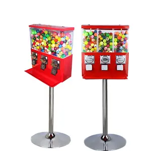 Máy bán hàng tự động cho kinh doanh Máy gumball với đứng kẹo Máy bán hàng tự động ba Pod đứng Dispenser cho sử dụng thương mại