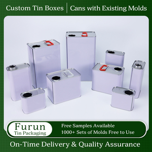 Hình chữ nhật kim loại <span class=keywords><strong>tin</strong></span> có thể 1l-20l công suất với Dễ dàng mở vít Top cho Snack hóa chất sơn dầu đóng gói và Aerosol sử dụng - Product Image 3