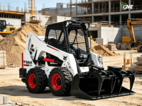Chargeuse compacte sur pneus Kubota S650 EPA EURO 5 avec godet grappin, 2022, 55 kW, pour travaux de construction et aménagement paysager