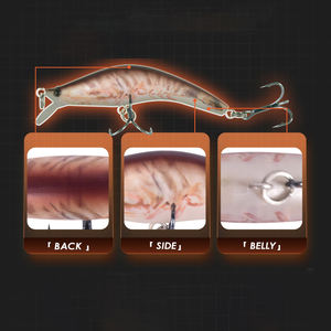 Señuelos de pesca duros al por mayor para agua salada y dulce, señuelos de natación para pescar pike, lubina, camarones, señuelos de jigging, señuelos de minnow que se hunden. - Product Image 5