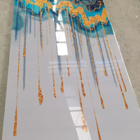 Haute Brillant 1220x2440mm 3mm PVC Panneau Mural/PVC Marbre UV Feuille Prix