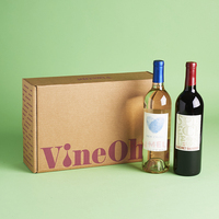 Boîtes d'expédition en kraft écologiques imprimées sur mesure 12x12x4 pour l'emballage de la vodka et du vin Impression lithographique Logo personnalisé