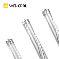 WENCERL Foret diamanté indexable 6D à pointe remplaçable, couronne de 40-45 mm, en carbure, pour trous profonds, avec trou de refroidissement