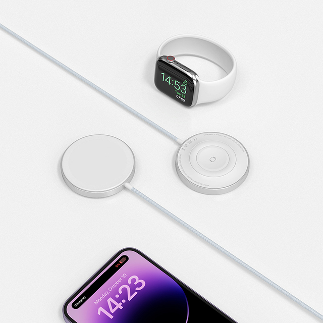 Hot Sale Portable Mini 3 in 1 Magnetic Wireless Charger Pad 15W Fast Charging Station for iPhone for Apple Watch for AirPods