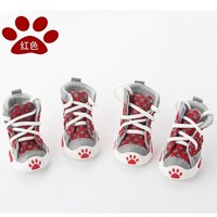 Ours en peluche Chaussures à semelles souples pour petits chiens Chiots Chaussures antidérapantes et respirantes pour chiots Lot de 4 pour une utilisation estivale