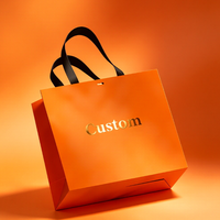 Sacs cadeaux en papier de luxe avec logo imprimé personnalisé, sacs shopping en papier d'art haut de gamme avec poignées pour cadeaux et cosmétiques