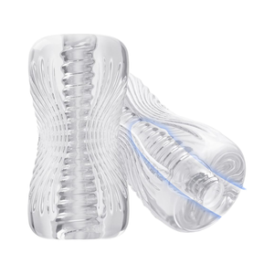 Abanney Mannelijke Masturbator TPE Materiaal 3D Realistische Textuur Spirale Tunnel Stroker voor Volwassenen & Koppels (Transparant) - Product Image 1