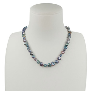 <span class=keywords><strong>Collana</strong></span> a 16 pollici del choker di 40 cm con il fermaglio del commutatore, perla d'acqua dolce naturale di 100%, <span class=keywords><strong>perle</strong></span> <span class=keywords><strong>barocche</strong></span> di 6.5-7.5 MM annodate, bene durevole - Product Image 4