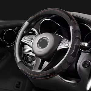 Nouvelle couverture de <span class=keywords><strong>volant</strong></span> de conducteur de décoration intérieure de sport de motif de fibre de carbone - Product Image 3