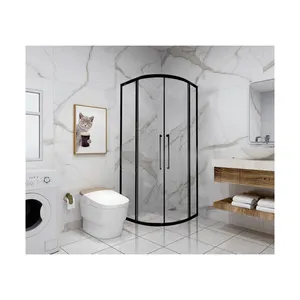 Moder design arco forma banheiro vidro chuveiro tela porta preço
