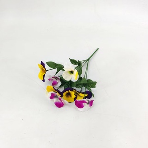 زهرة الجنائز الاصطناعية 7 شوك بانسي بوش زهرة القبر الديكور التذكارية التابوت الديكور زهرة التابوت - Product Image 3