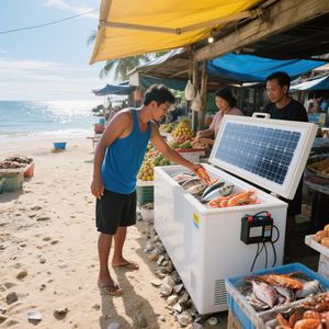12V Deep Freezer 200L-600L Capacity With Solar and Battery for Chest Freezers Solar Powered Freezer 12V Deep Freezer 200L-600L C - Product Image 3